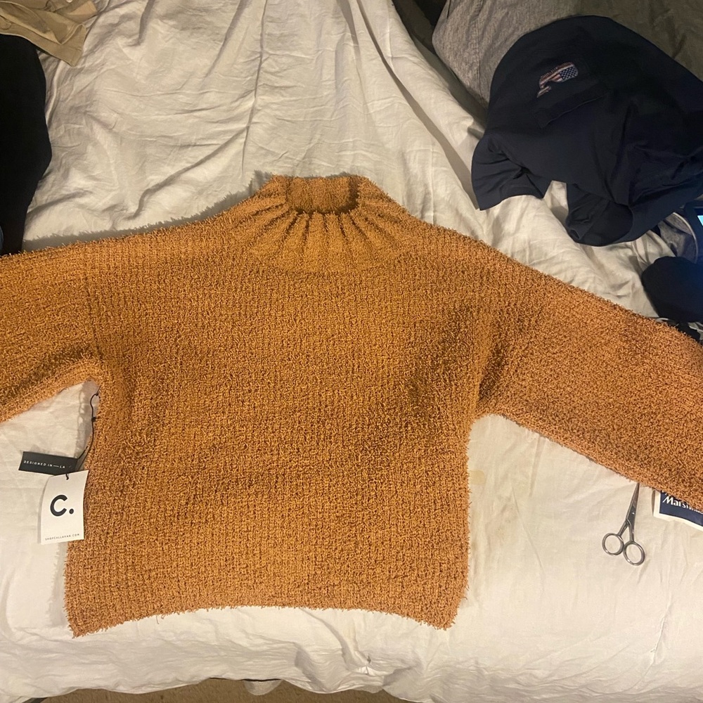 Callahan Cozy Brown Cowl Neck Sweater